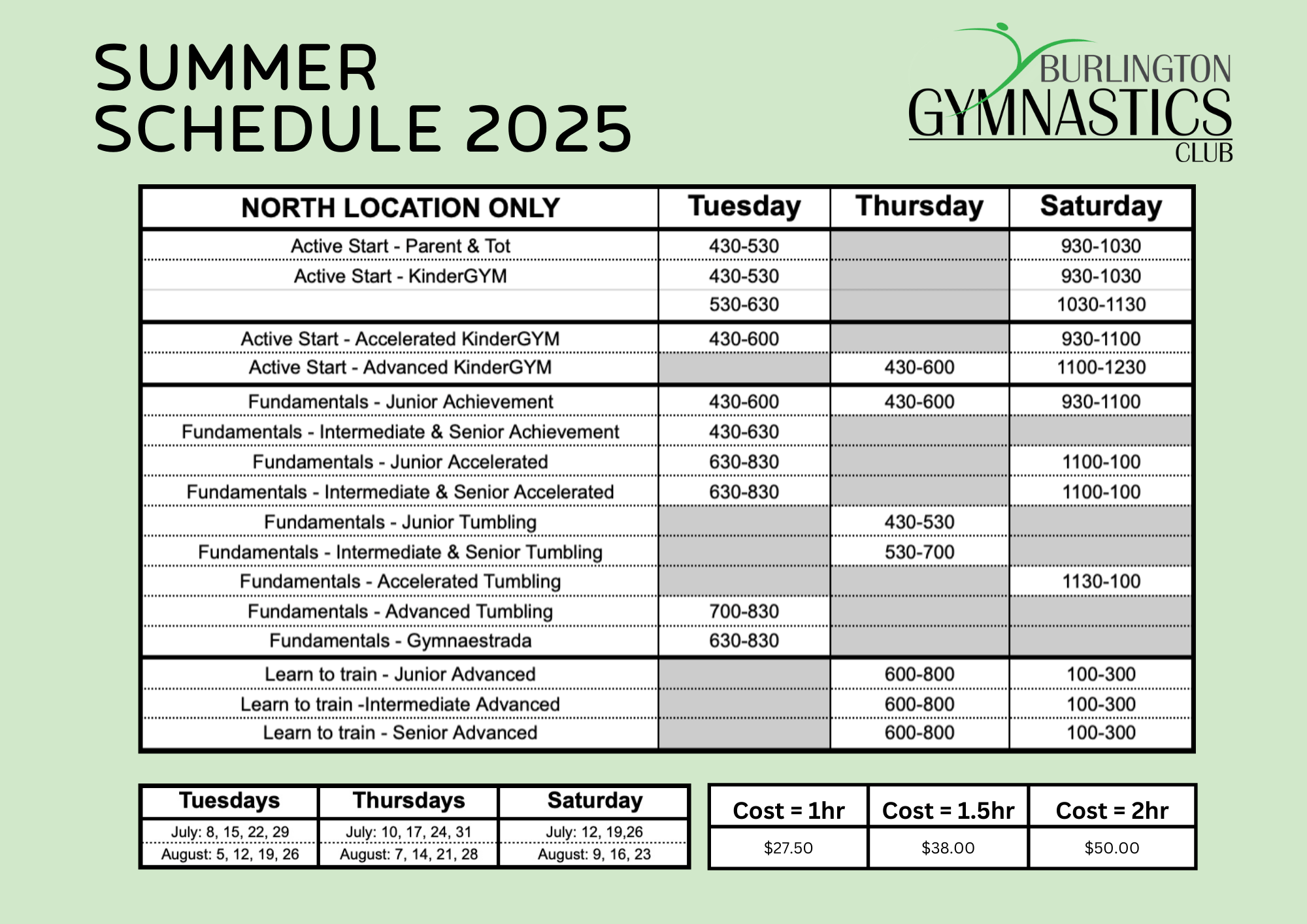 2025 summer classes (1) (1) Summer Schedule 2025